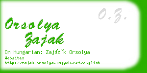 orsolya zajak business card